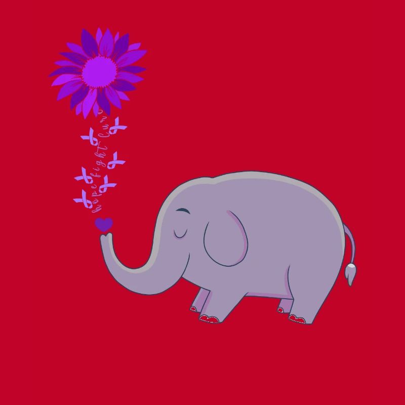 Cute Elephant Flower Magic