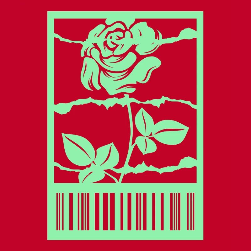 Gothic Rose Stacheldraht Strichcode Urban Style