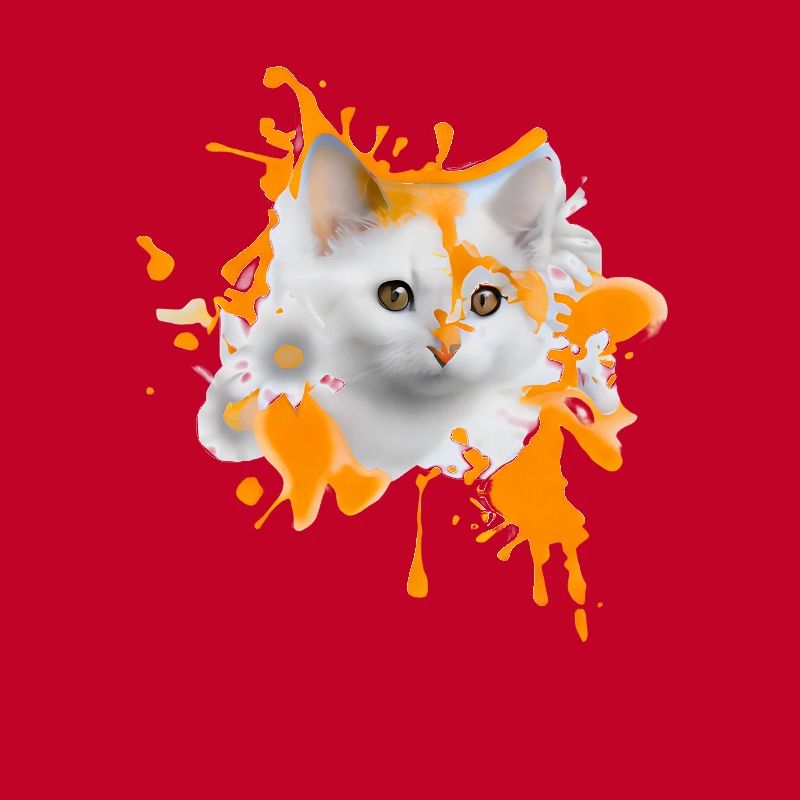 Chat fleuri