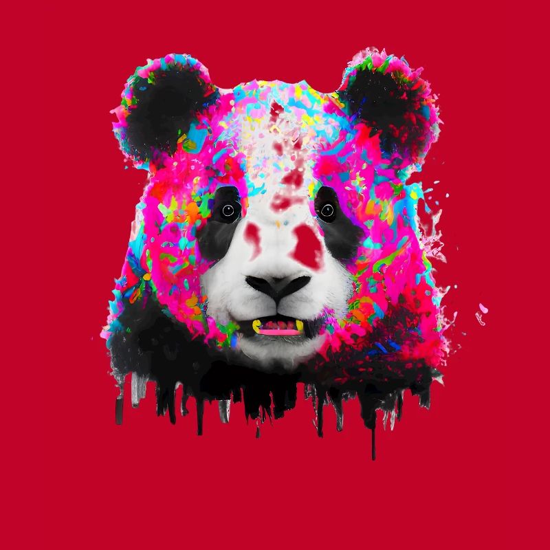 Color explosion Panda Bear