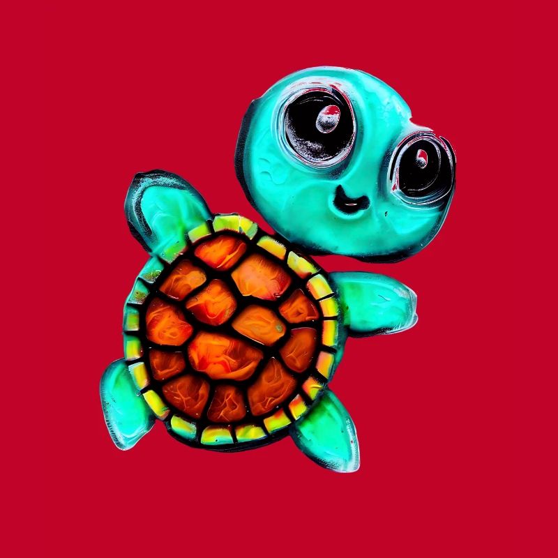Encaustic painting turtle