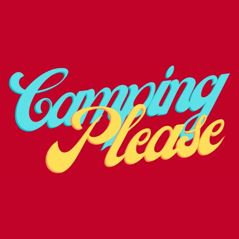 Camping Please Retro Script