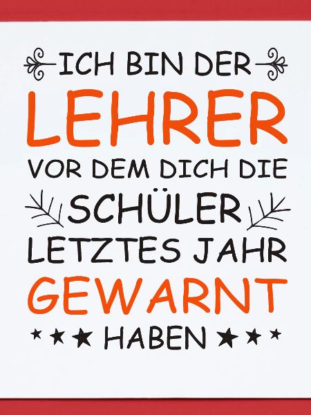 Lehrer Spruch