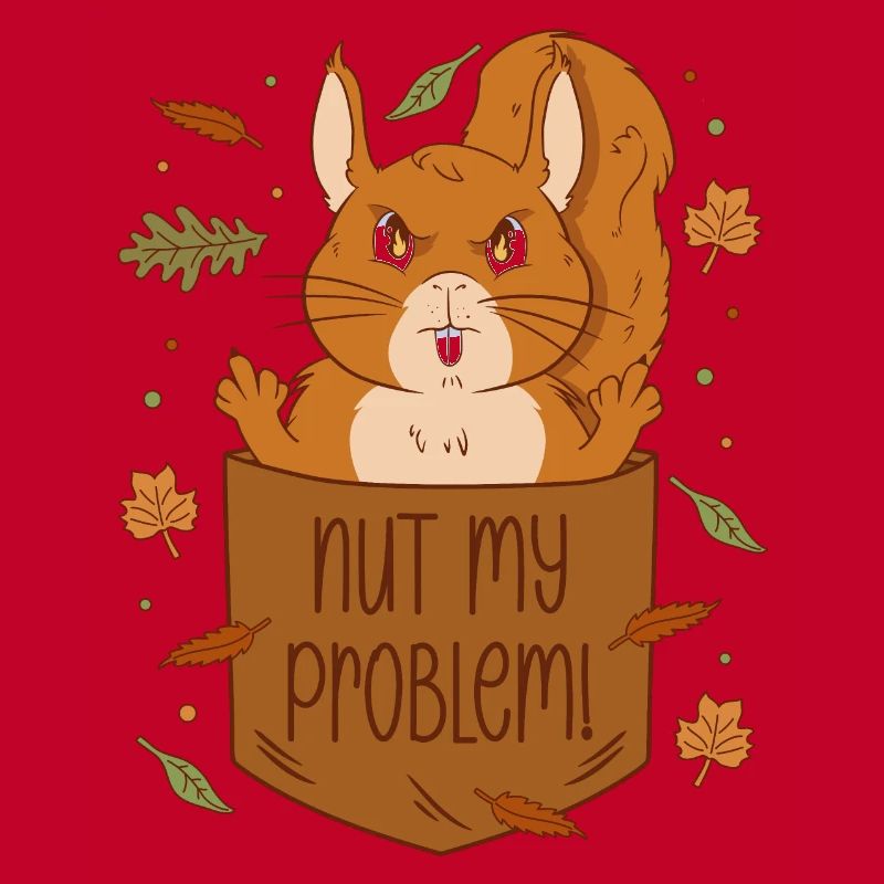 Eichhörnchen Brusttasche - Nut my problem