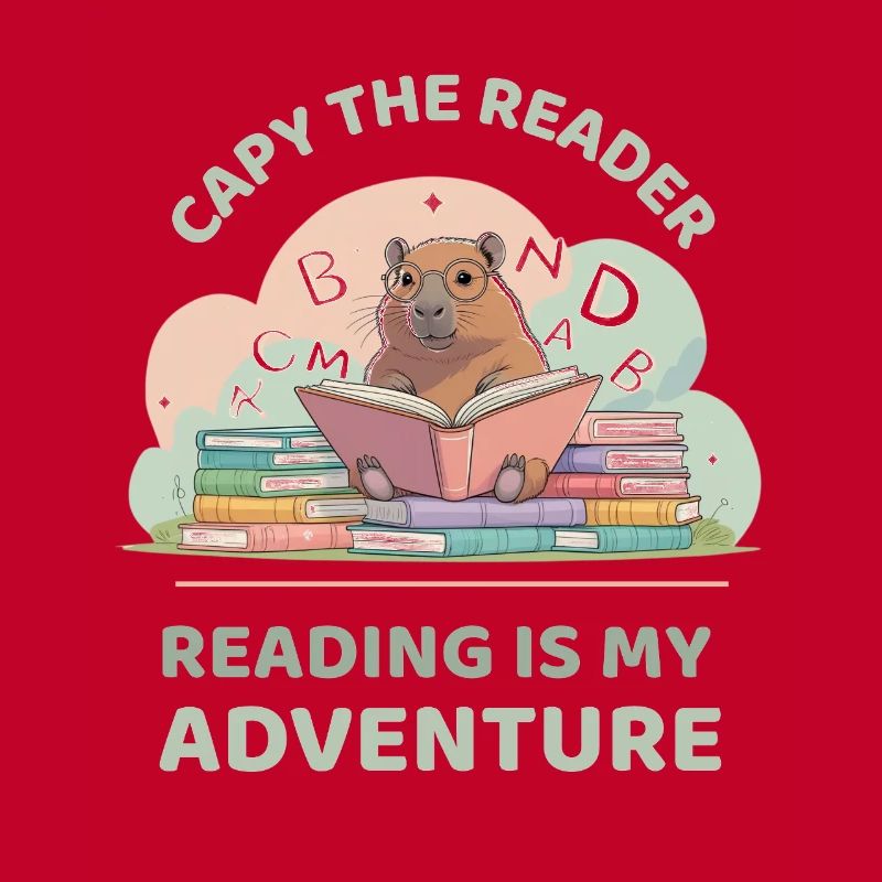 Capybara while reading - Reading adventure