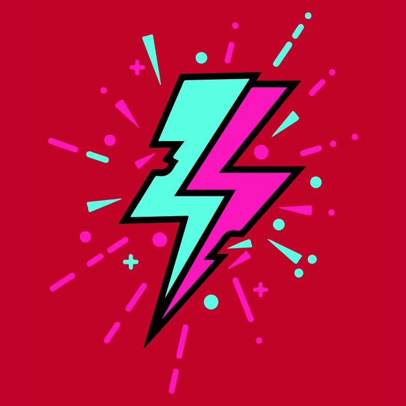 Retro Blitz bunten Stil
