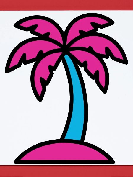 Neon Palm Tree 90s Vaporwave