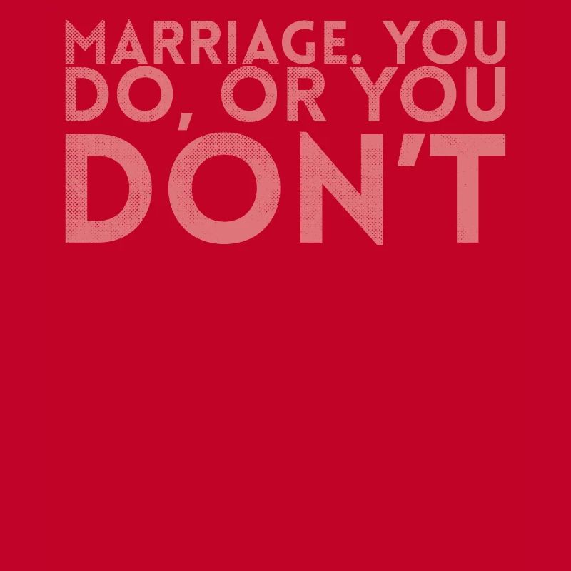 Mariage pour lequel vous faites ou vous ne faites pas de mariage
