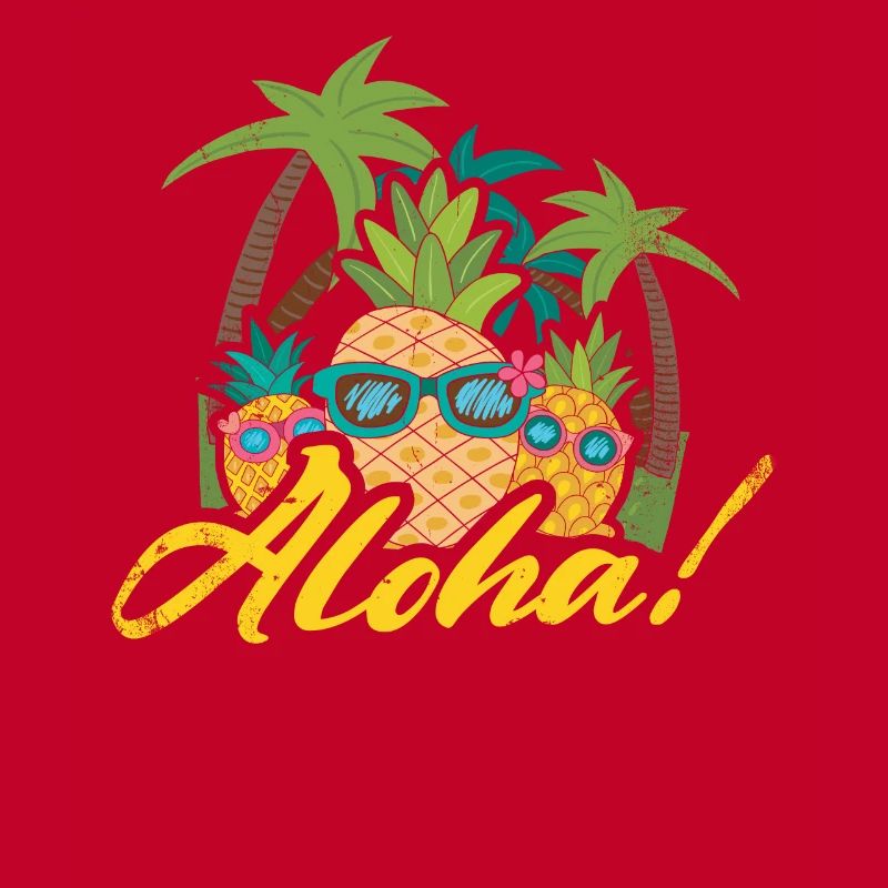 Conception d’ananas et de pins Aloha pour la plage