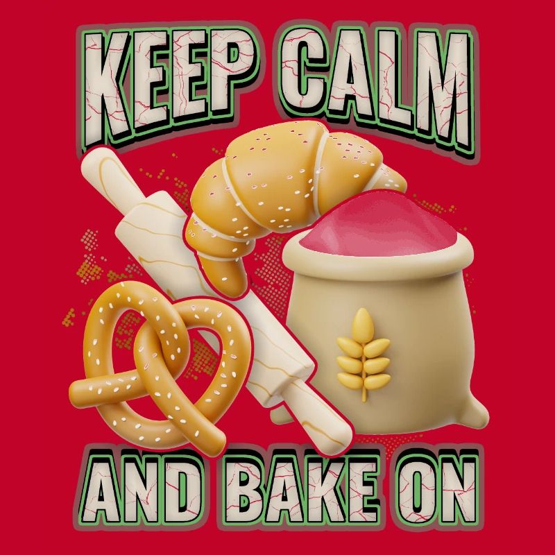 Baking bread, baker, bakery, 3d, funny saying