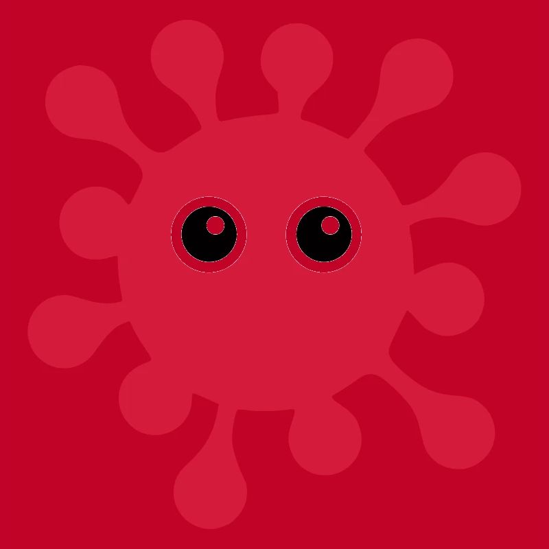 ★ Couleurs de conception modifiables ★ Virus aux yeux écarquillés