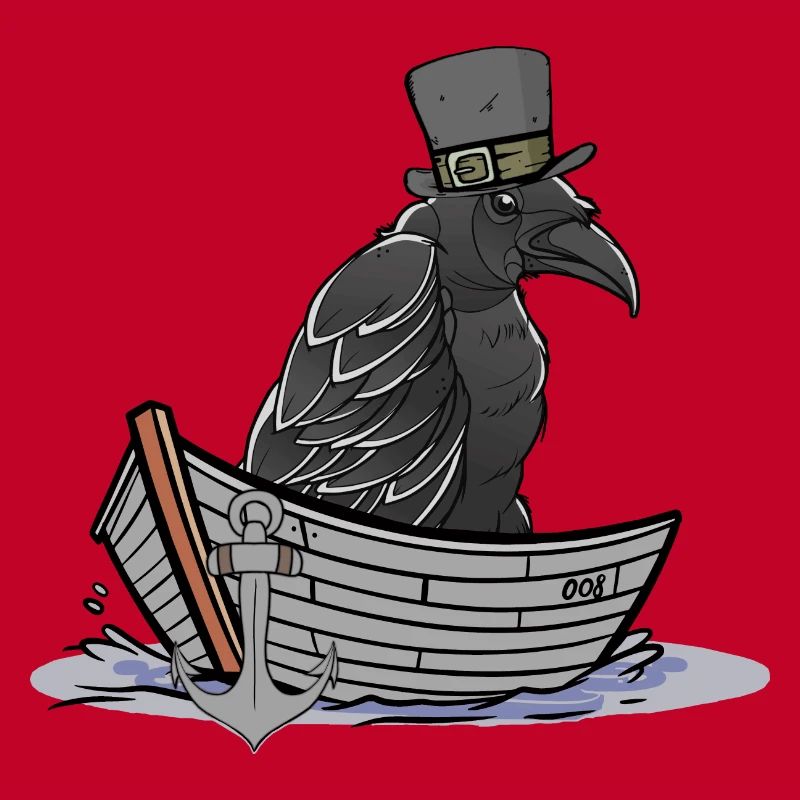 Crow Raven Ferryman Ravens Crows Bateau Bateaux