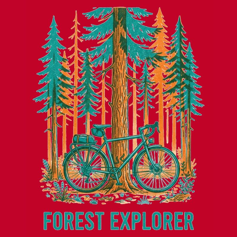 Forest Explorer Risograph Fahrradkunst