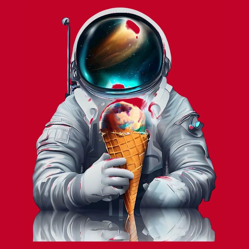 Waffel Eis Astronaut