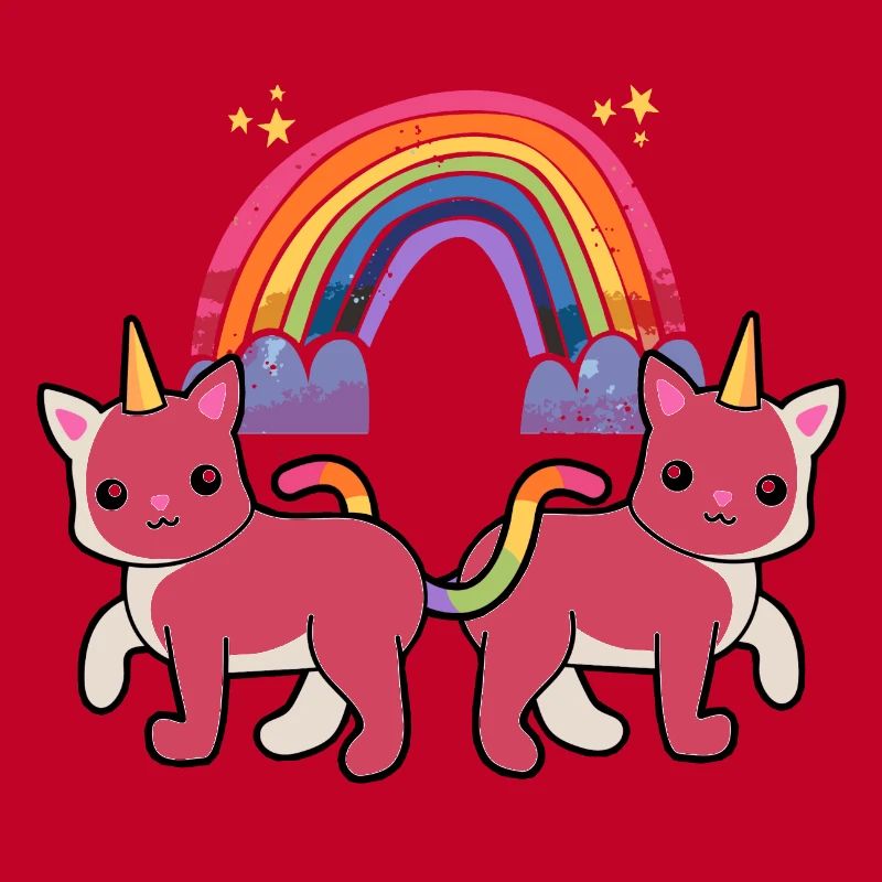 Regenbogen Einhorn Katze Katzen Kinder