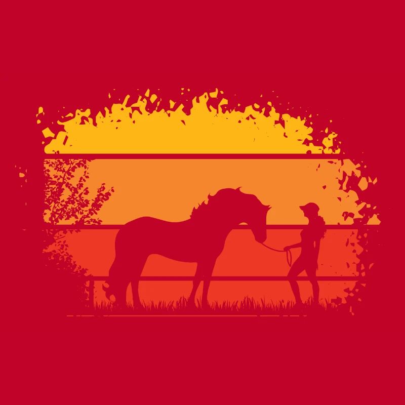 Frau mit Pferd