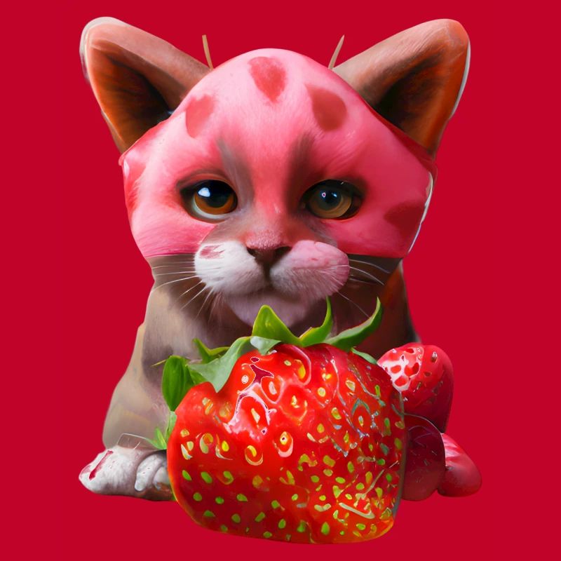 Erdbeerkatze