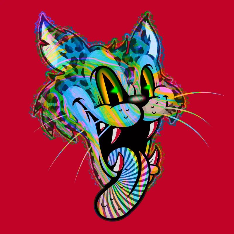 Leopard Comic Psychedelisch
