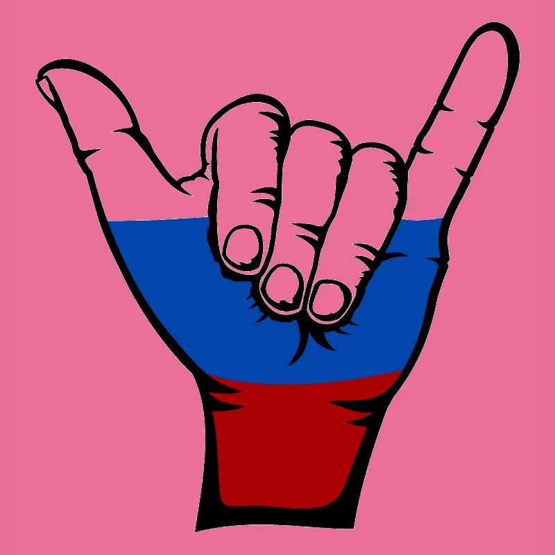 Symbole de surf du drapeau de la Russie