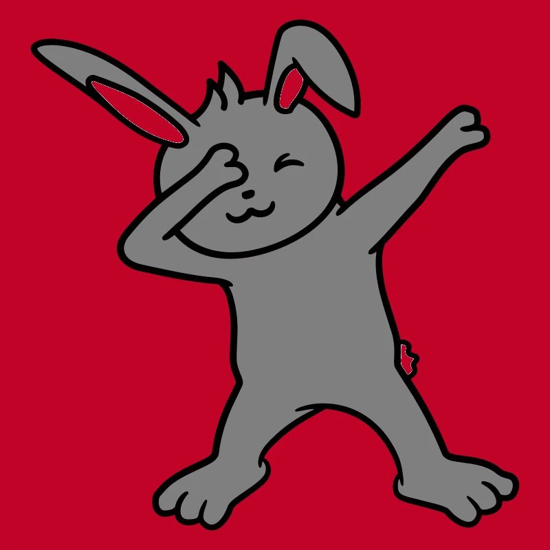 Bunny Dabbing Dab Danse Pose Danse Fête Célébrer