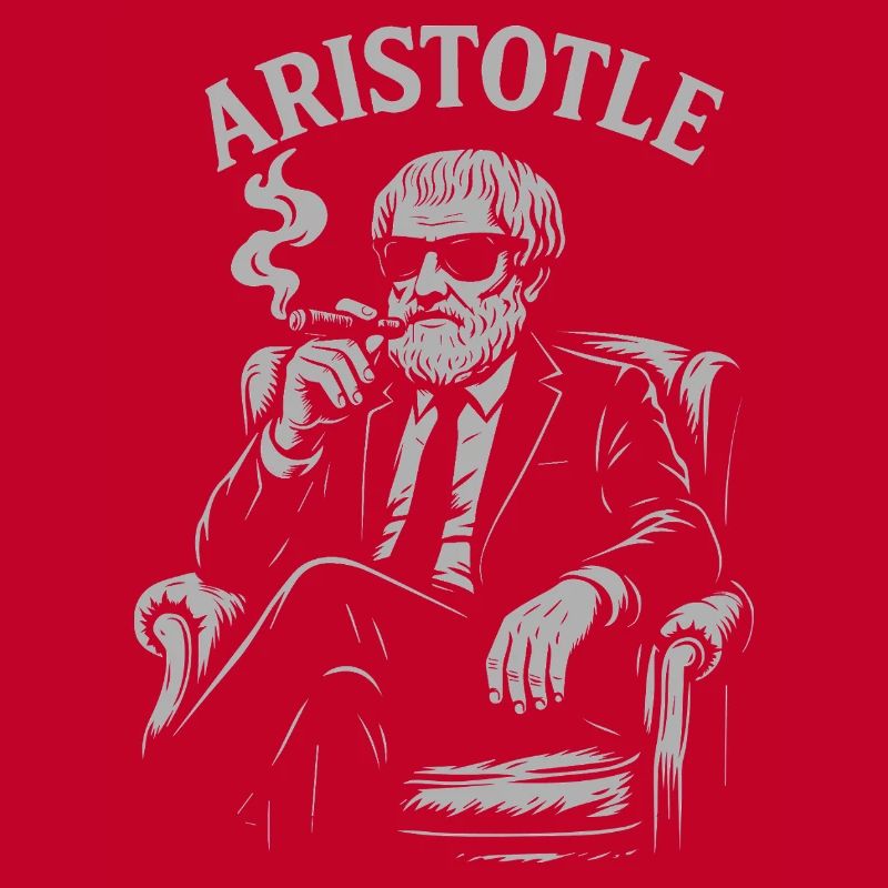 Aristotle Smoking Philosopher Portrait