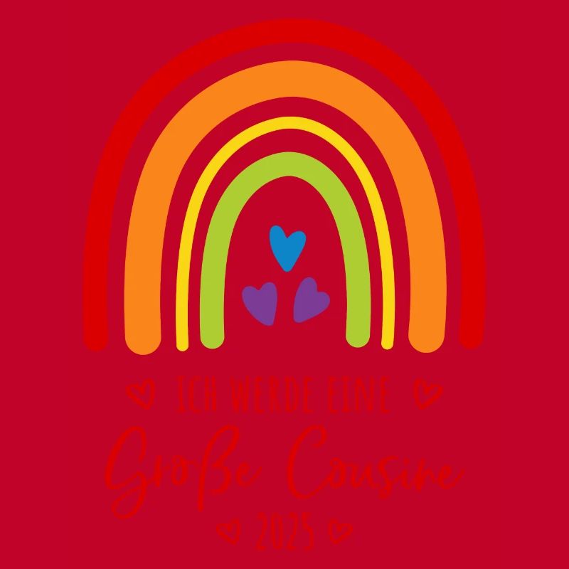 Boho Regenbogen Ich werde eine große Cousine 2025