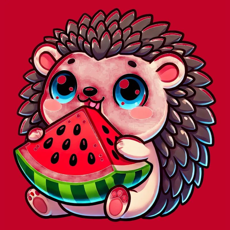 Hérisson avec conception de fruits d’été de pastèque