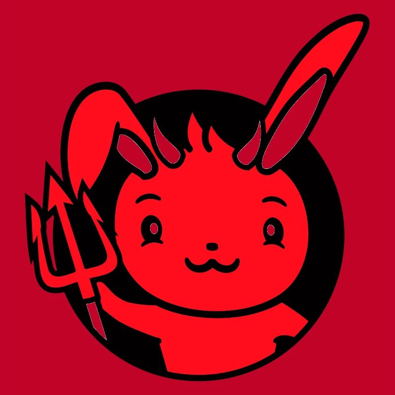 Bunny Devil Demon Evil Satan Hell Trident Costume