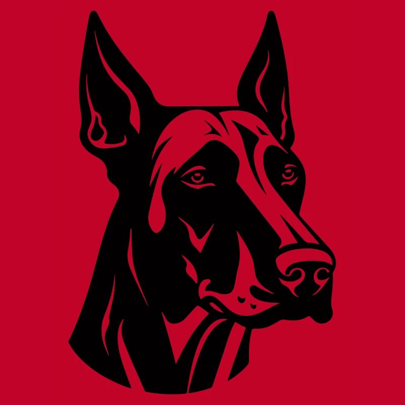 Doberman Hund Kopf