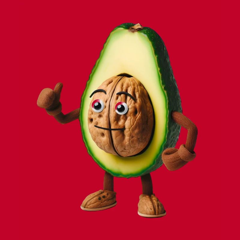 Cute avocado with walnut kernel!
