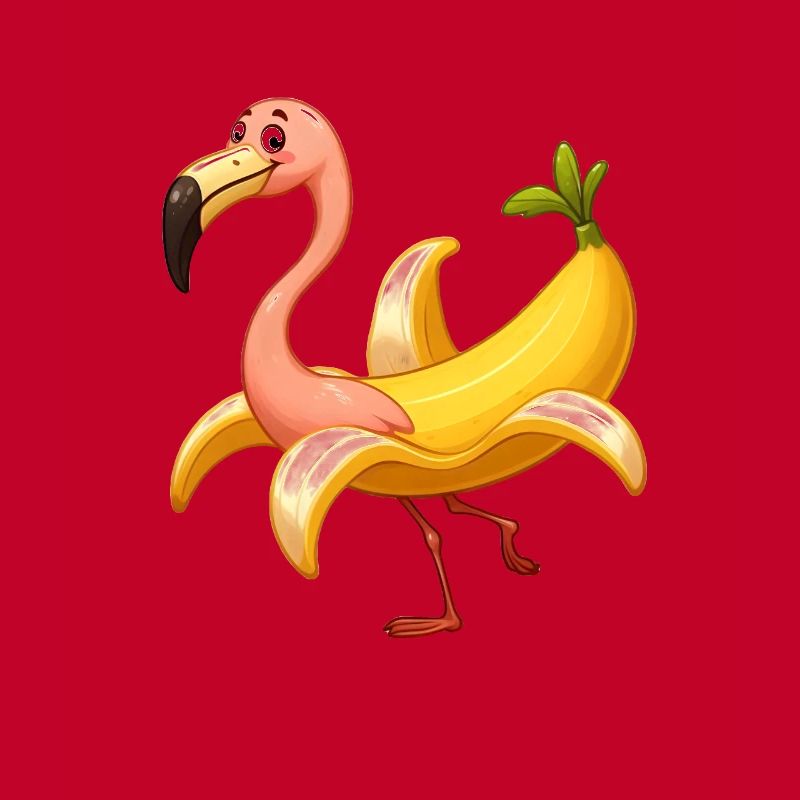 Flamant rose banane