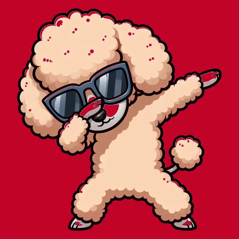 Cool Poodle Dab Pose Funny