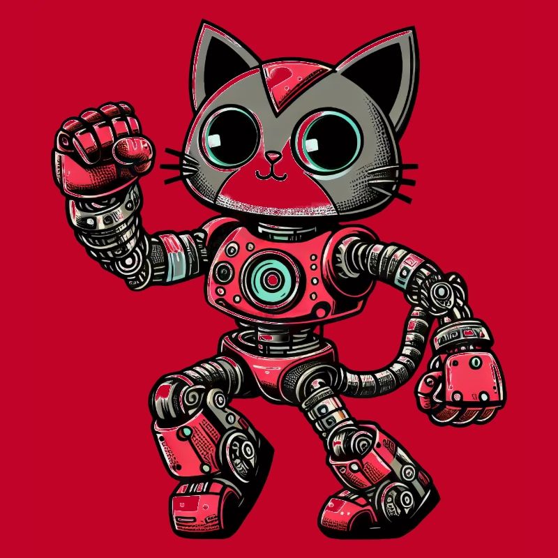 Chat, Robot, Cyborg, Danse, Danseur, Disco