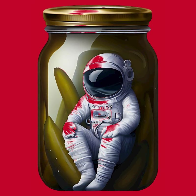 Astronaut im Gurkenglas