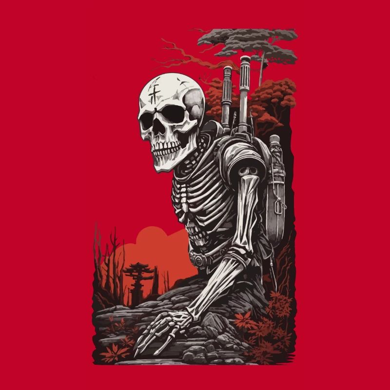 Occult Steampunk Apocalypse Gothic Skeleton Design