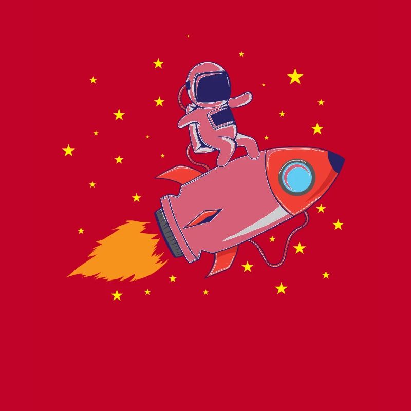 Astronaut on rocket