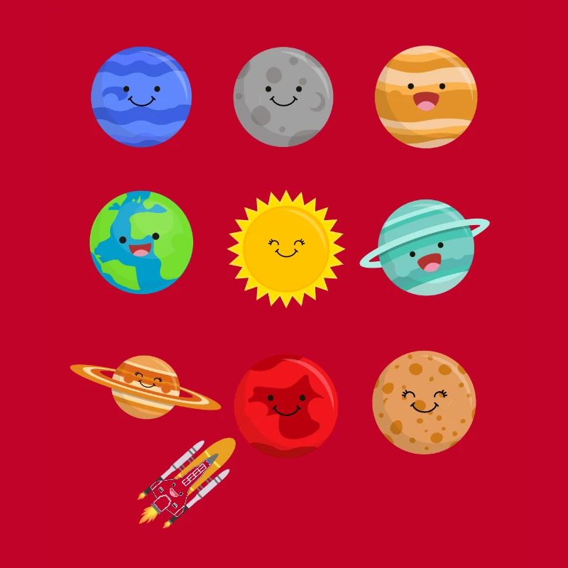 Planets Solar System Children Space Boys