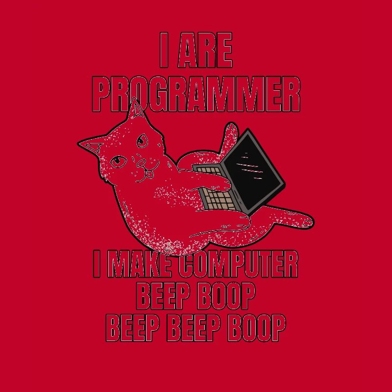 I Are Programmer Computer Cat Beep Boop I Funny IT