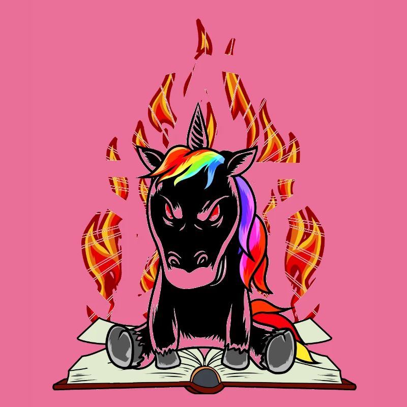 Satan Unicorn Pentagram Devilish Mythical Creature Evil