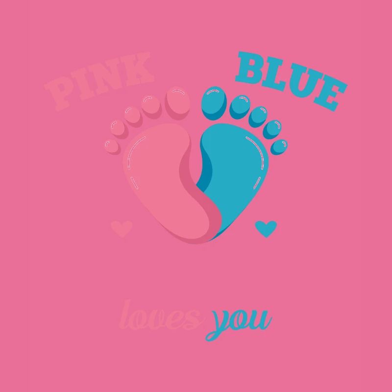 Pink Oder Blue Daddy Liebt Dich Vater Geschlecht