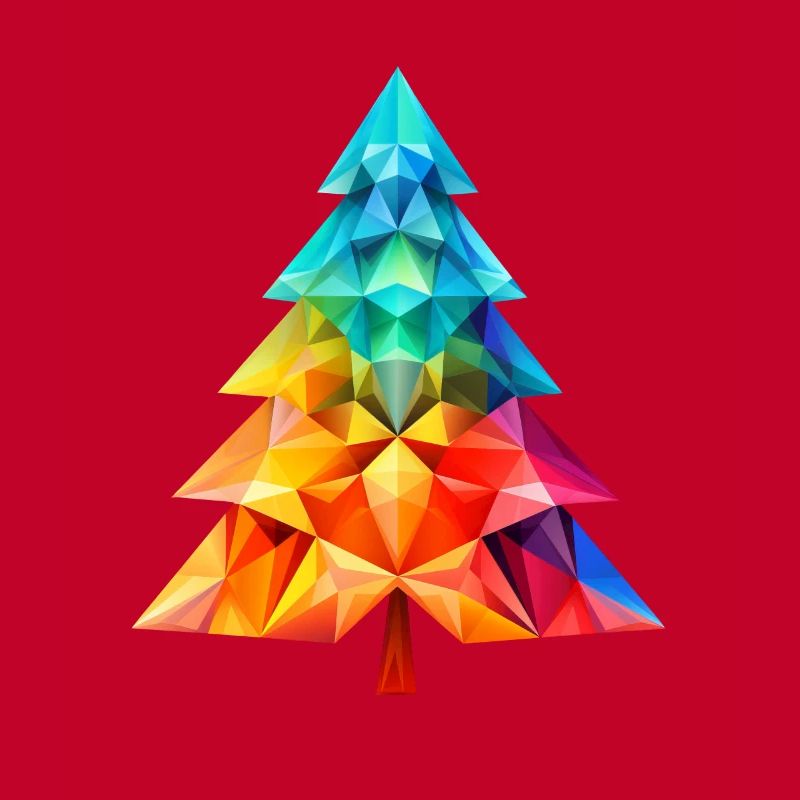 Versatile Magic: Colorful Polygon Christmas Tree