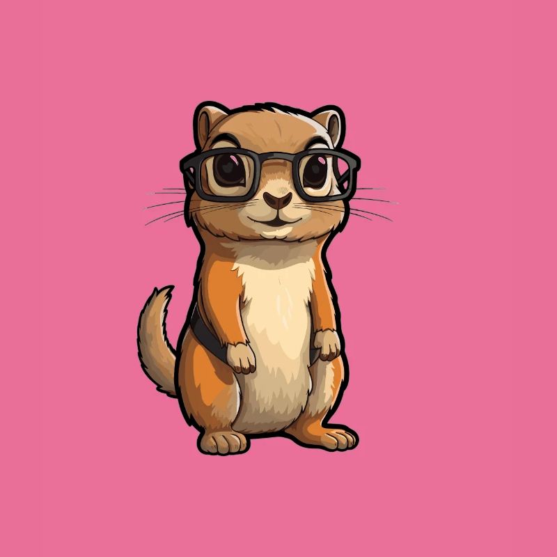 Nerdhörnchen Junge Jungen Erdhörnchen Nerdy Nerd