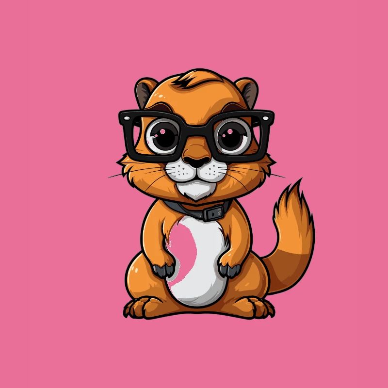 Nerdhörnchen Junge Jungen Erdhörnchen Nerdy Nerd
