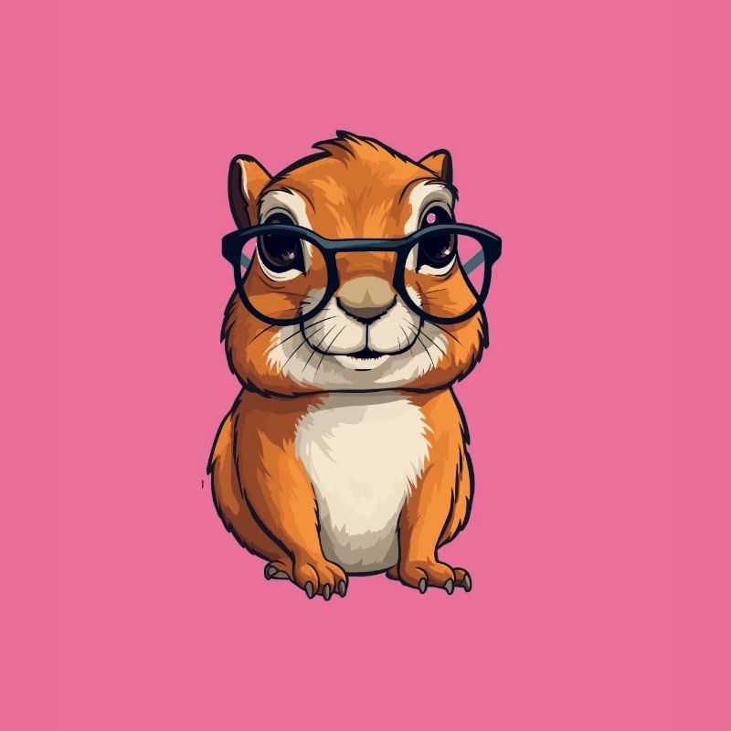 Nerdhörnchen Junge Jungen Erdhörnchen Nerdy Nerd
