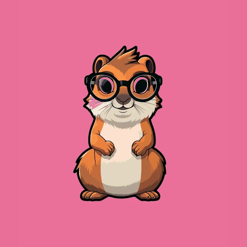 Nerdhörnchen Junge Jungen Erdhörnchen Nerdy Nerd