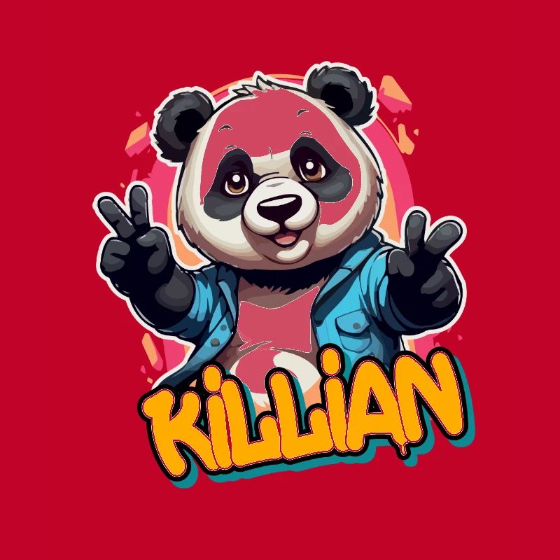 KILLIAN - Beau nom de garçon avec Cool Panda