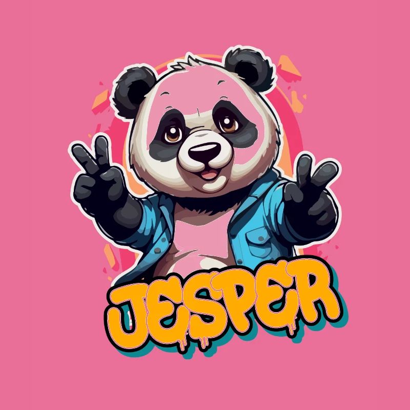 JESPER - Handsome Boy Name with Cool Panda