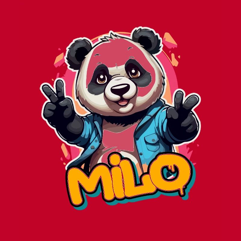 MILO - Handsome Boy Name with Cool Panda