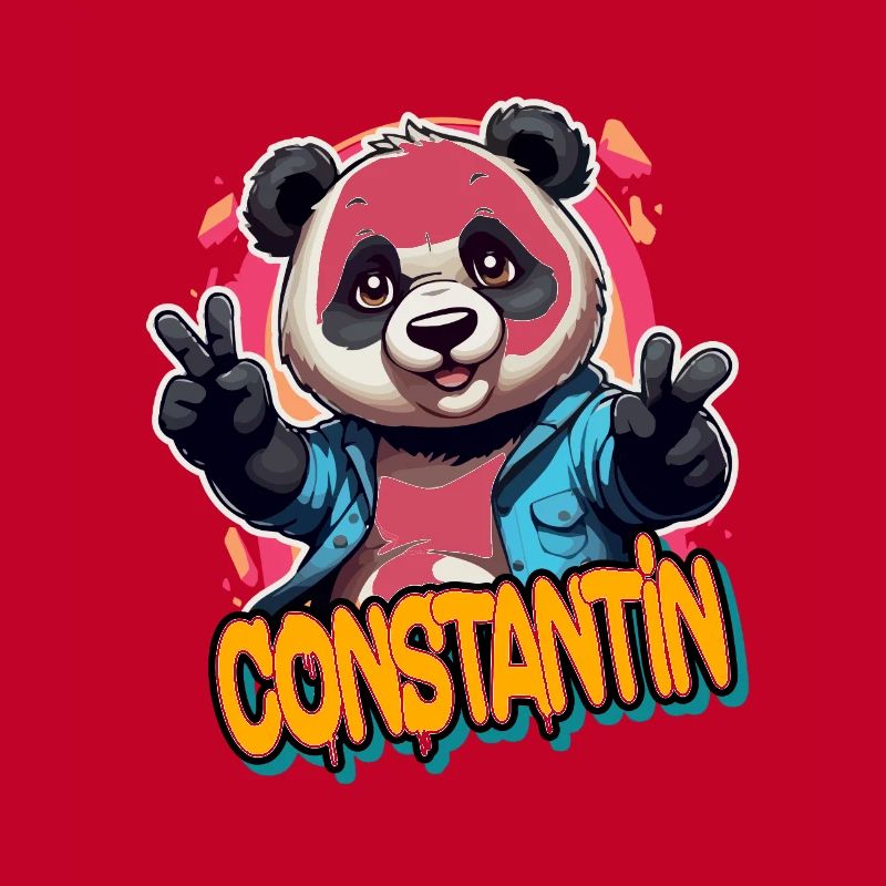 CONSTANTIN - Beau nom de garçon avec Cool Panda