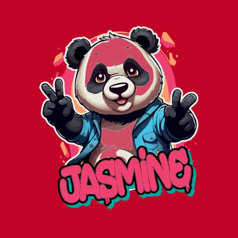 JASMINE - Schöner Mädchen Name mit coolem Panda